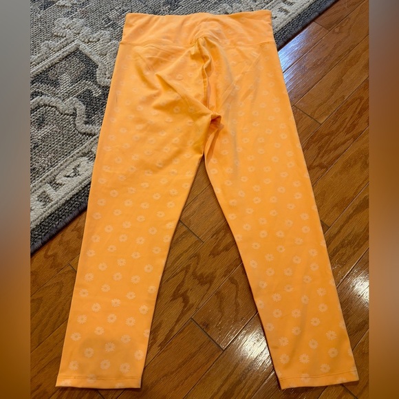 Nanette Lenore Floral Neon Orange Crop Leggings Womens Size Large NWT - Picture 2 of 4